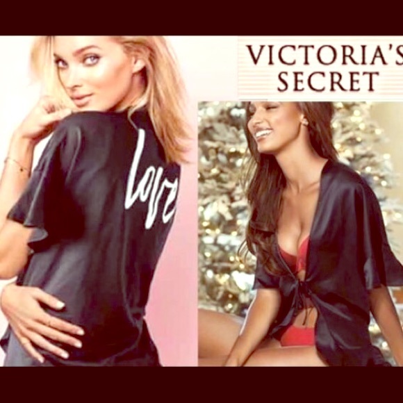 🔥🔥VS Intimates & Sleepwear - LOVE Black Robe Minus - Picture 1 of 3